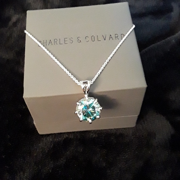 5 carat real blue diamond mounted in 925 silver. - Picture 2 of 4